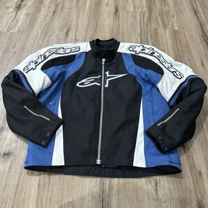 Alpinestars Women's L Black White Full Zip Motorcycle Jacket Padded Riding Gear